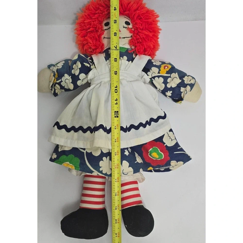 Vintage Raggedy Ann Doll Handmade Cloth 20
